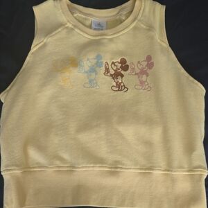 Disney Yellow Tank Top with Mickey Mouse Design